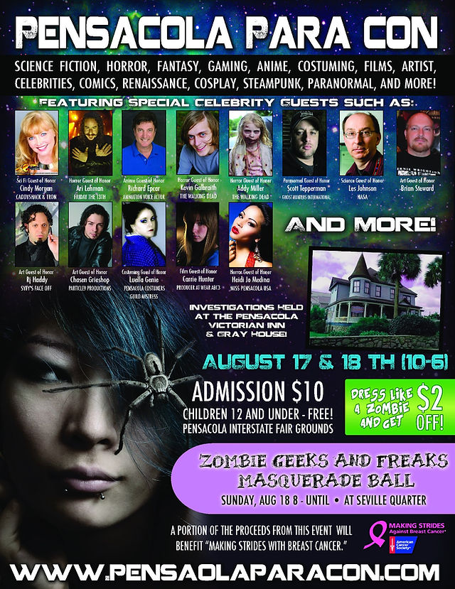Pensacola Para Con convention poster with celebrity guests